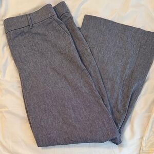 LOFT Women's Heathered Charcoal Gray Trousers